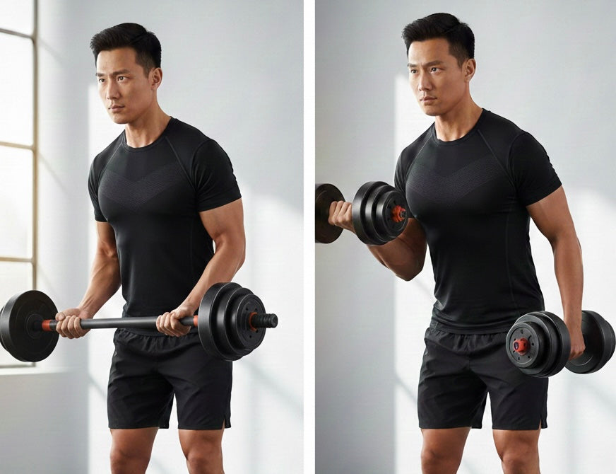 Barbell and Dumbell Connector Bar set